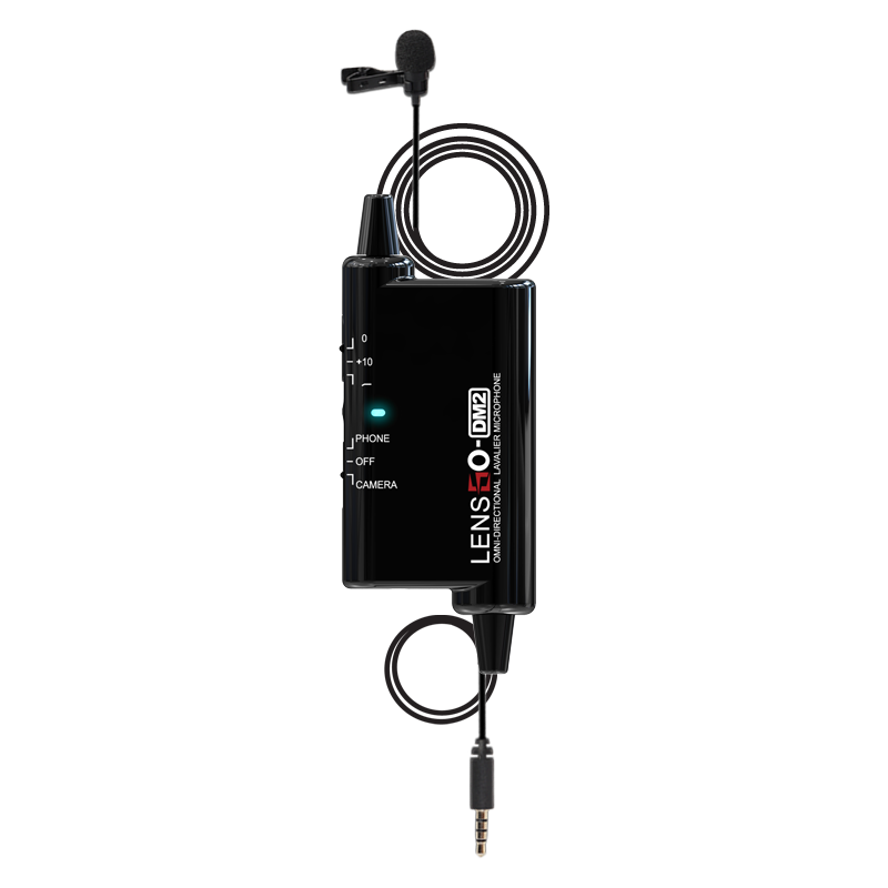 Microfon lavalieră dublă LENSGO LYM-DM2, clip-on pentru DSLR / Smartphone