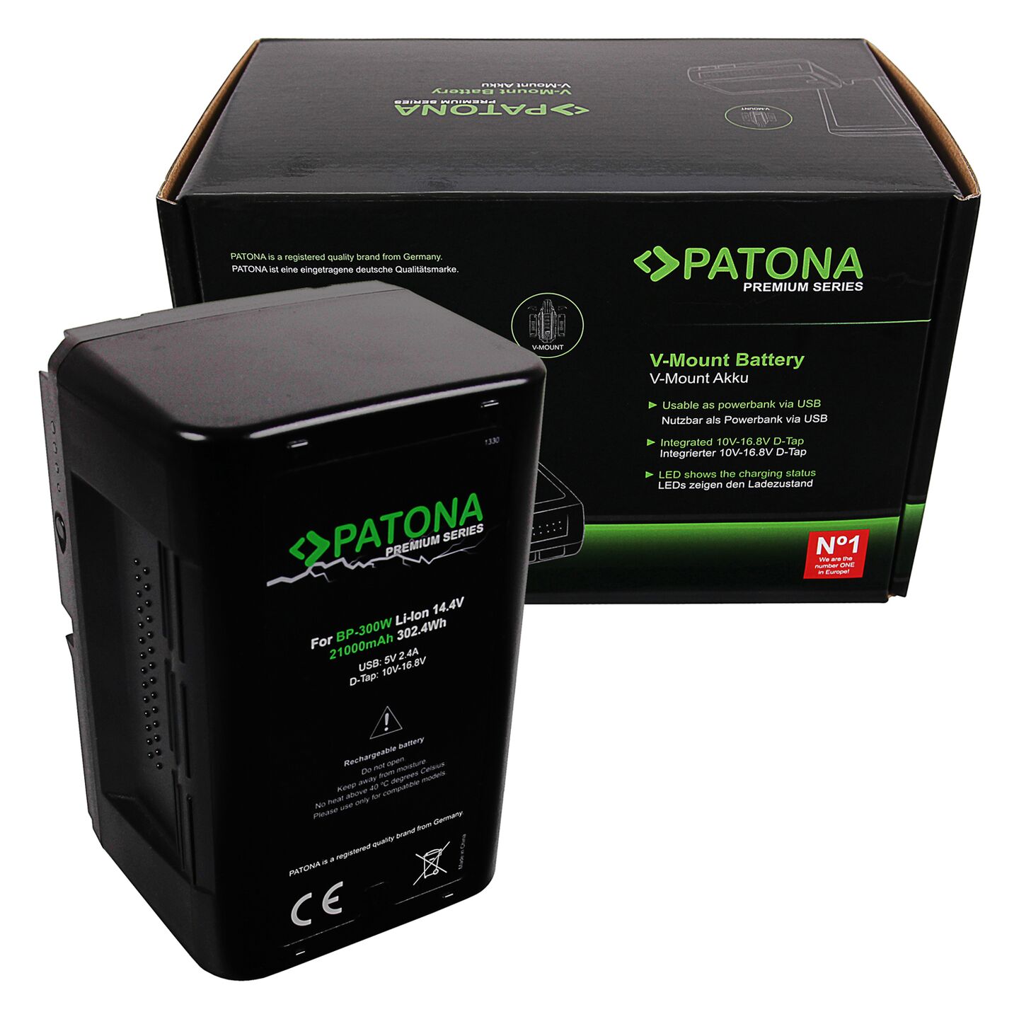 Baterie PATONA Premium V-Mount 302Wh pentru Sony BP300W DSR 250P 600P 650P 652P -1330