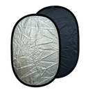 Blenda ovala 2in1 silver-black 120x180cm