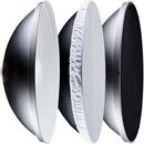 Reflector Beauty Dish argintiu cu grid 40cm - montura Bowens