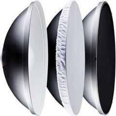Reflector Beauty Dish argintiu cu grid 56cm - montura Bowens