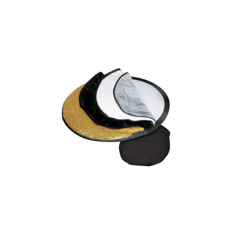 Blenda reflexie-difuzie 5 in 1 difuzie gold silver negru alb rotunda 110cm