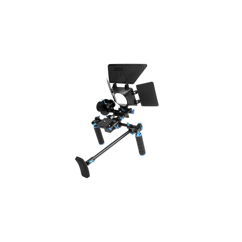 Suport de filmare Rig Commlite CS-K1 cu follow-focus si matte-box pentru DSLR-uri