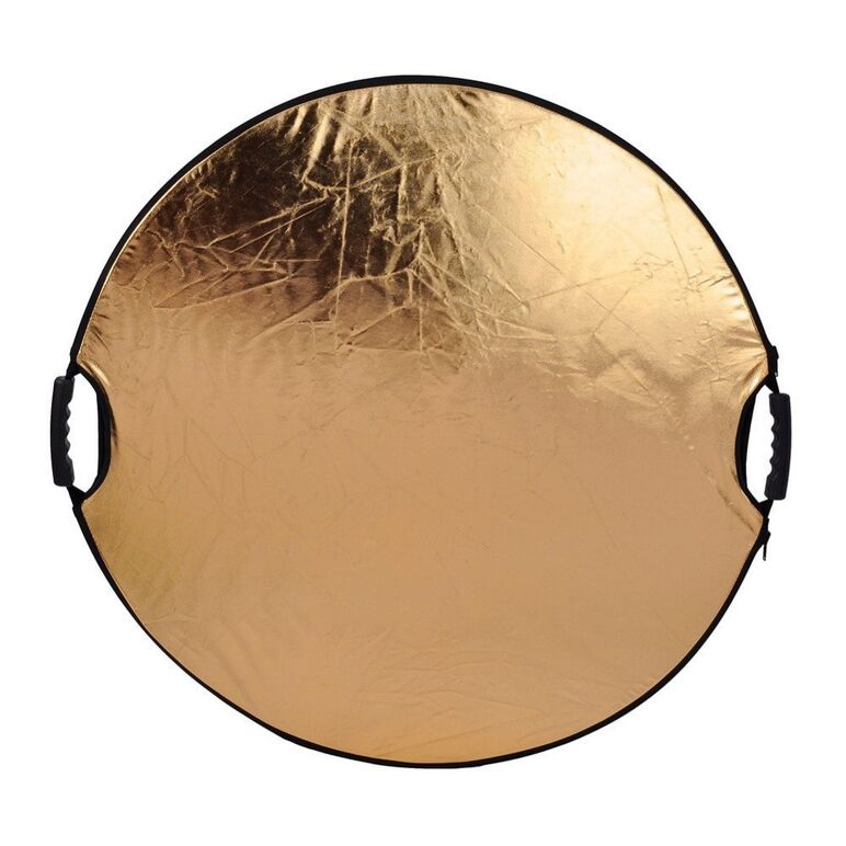 Blenda reflexie-difuzie 5 in 1 difuzie gold silver negru alb rotunda 80cm cu maner