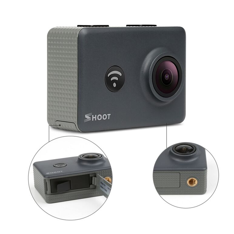 Camera de actiune SHOOT 14MP cu telecomanda WIFI 2.4G si set de accesorii, GP436