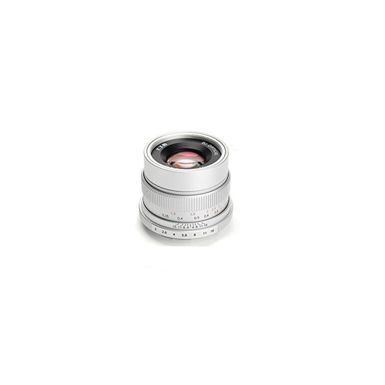 Obiectiv manual 7Artisans  35mm F2.0 gri pentru Canon EOS-M