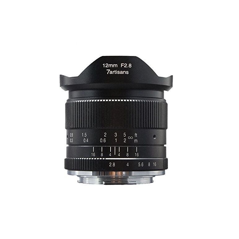 Obiectiv manual 7Artisans 12mm F2.8 pentru Canon EOS-M Mount